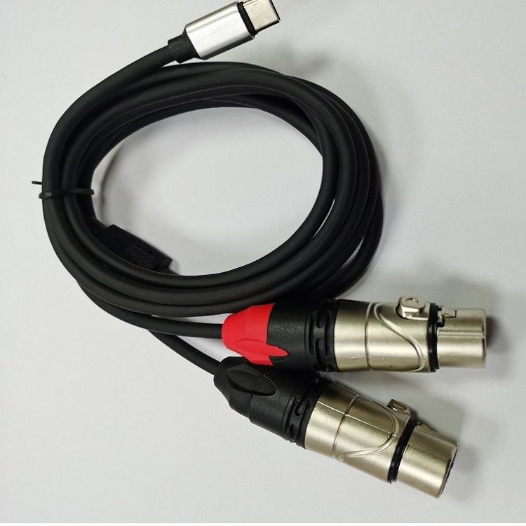 DAC C থেকে ডুয়াল XLR মহিলা অডিও ক্যাবল Y স্প্লিটার অন্তর্নির্মিত শক্তিশালী DAC চিপ