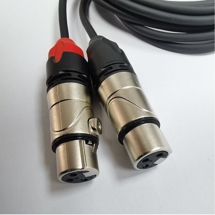 DAC C থেকে ডুয়াল XLR মহিলা অডিও ক্যাবল Y স্প্লিটার অন্তর্নির্মিত শক্তিশালী DAC চিপ
